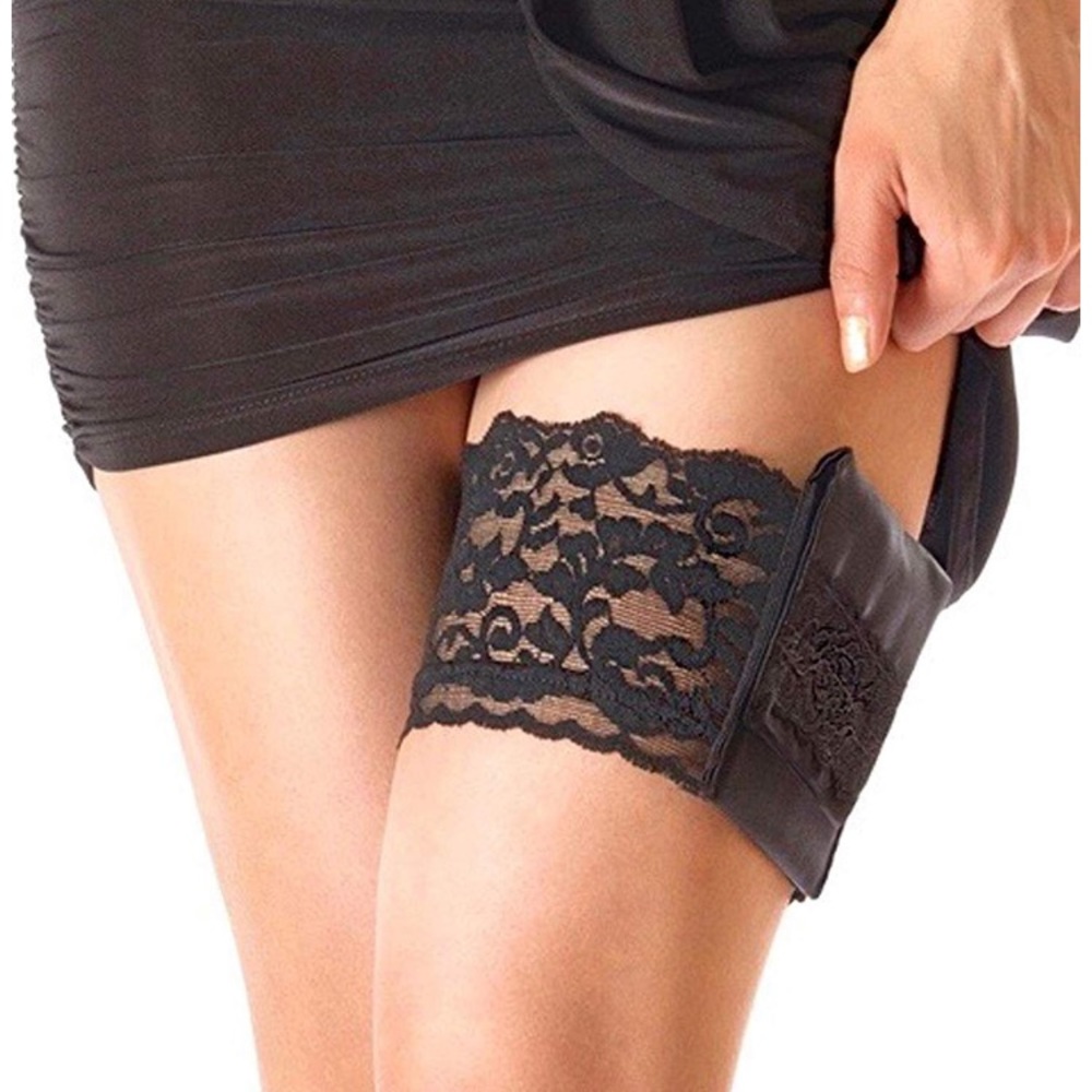 StashBandz Garter Purse Sz S Black